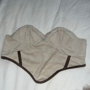 Light brown/dark, crop top